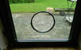 Double vitrage avec châtière