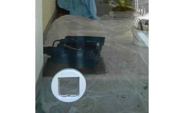 Double vitrage avec châtière